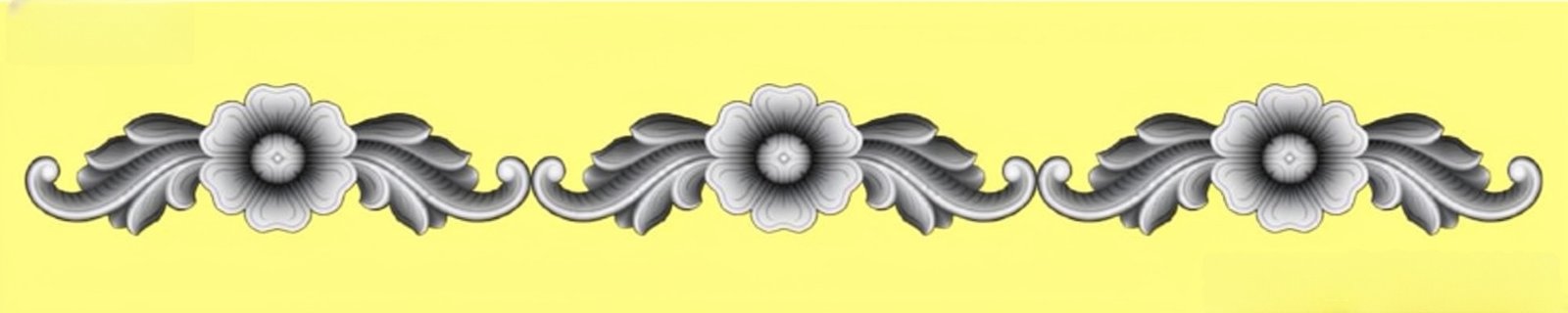 Mix - MIX-86 Floral Decorative Border Relief Carving 3D Model